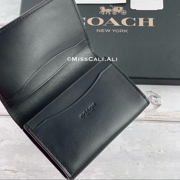 NWT COACH Signature Canvas Men’s Card Case Holder Bag - Picture 4 of 15